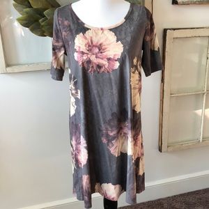 Suede feel fall floral dress size M